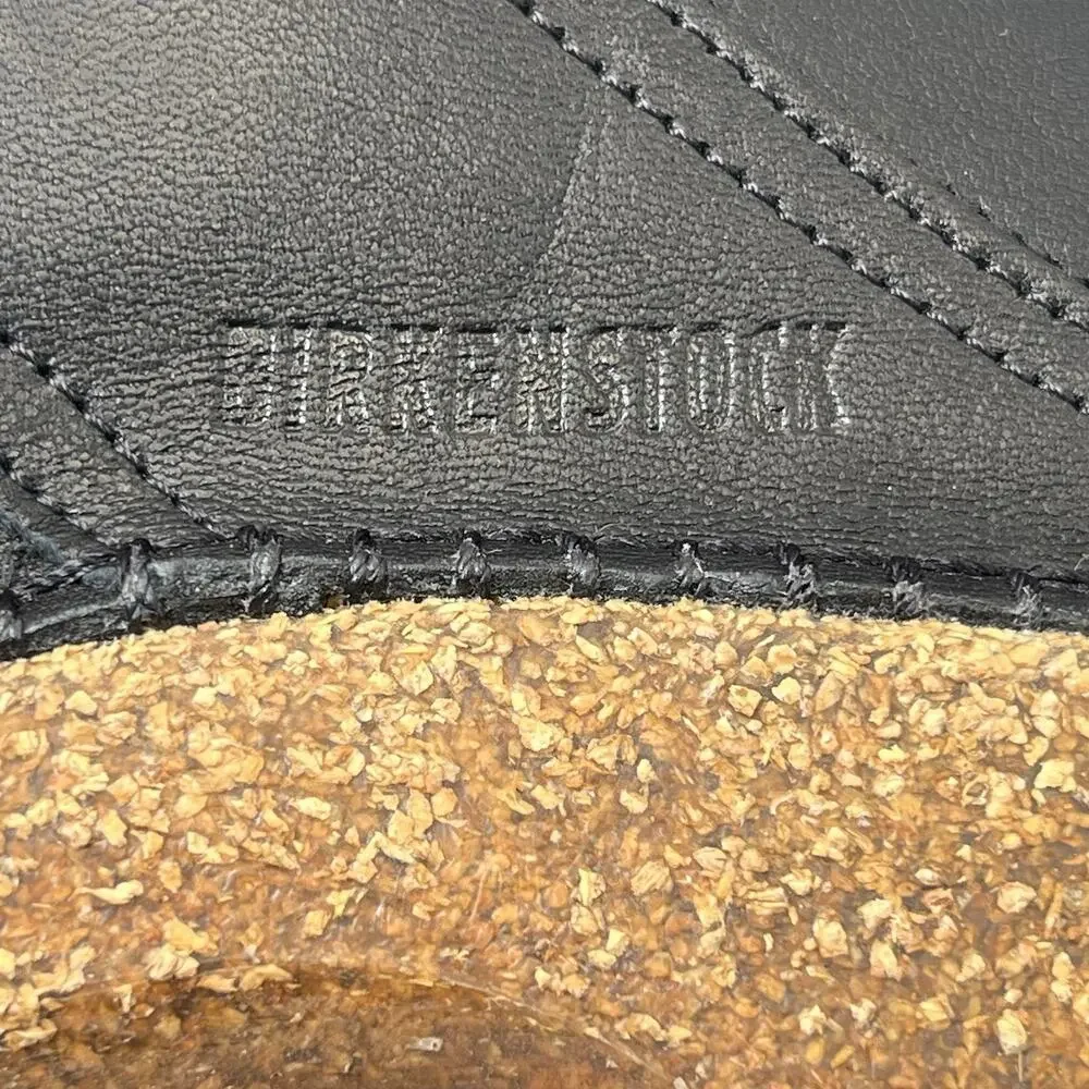 Birkenstock Gary Leather Shoes EU 41 Mens 8-8.5 Women 10-10.5 Vintage Wood Black